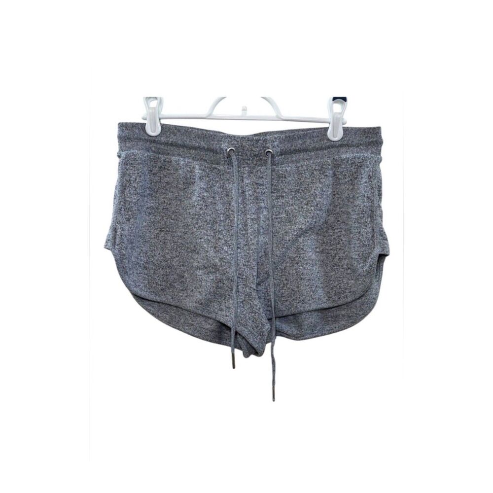 Garage Heathered Knit Dolphin Shorts Lounge Drawstring Gray Size Small